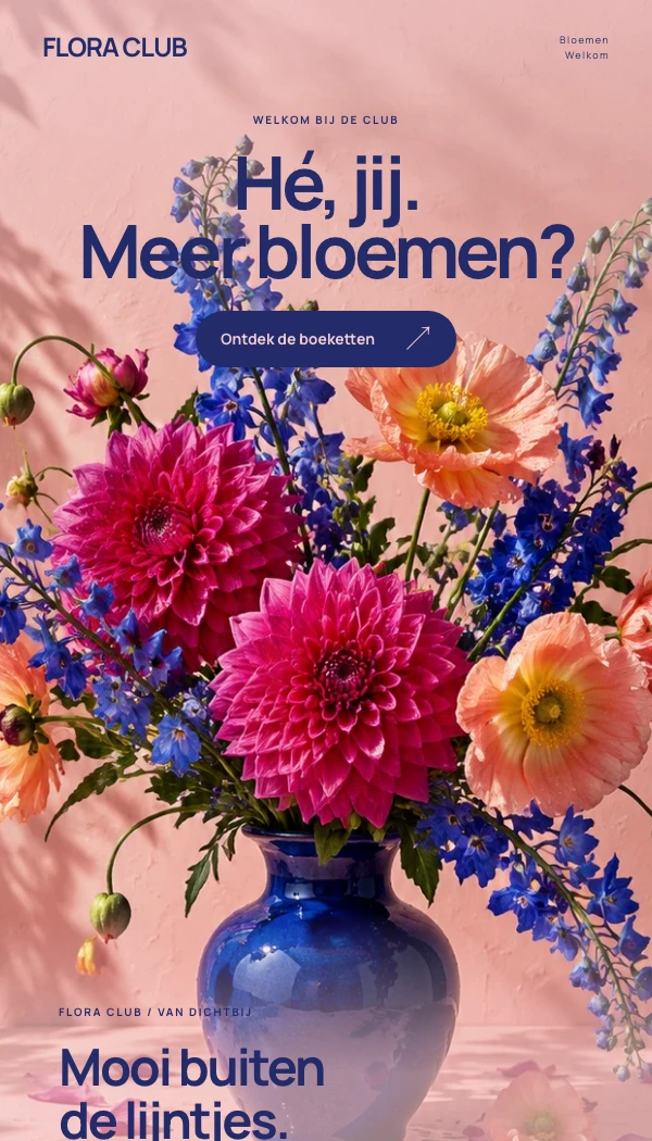E-maildesignconcept FLORA CLUB: Welkom