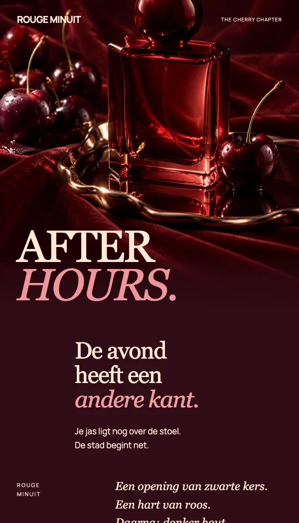 E-maildesignconcept ROUGE MINUIT: Avondcampagne
