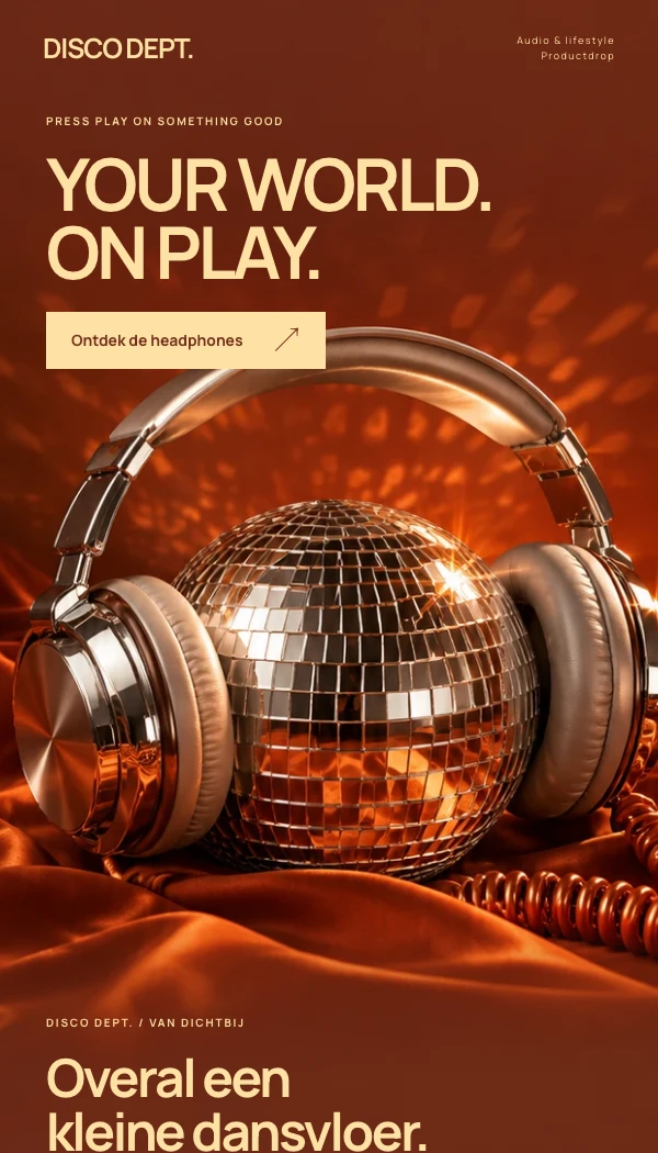 E-maildesignconcept DISCO DEPT.: Productdrop