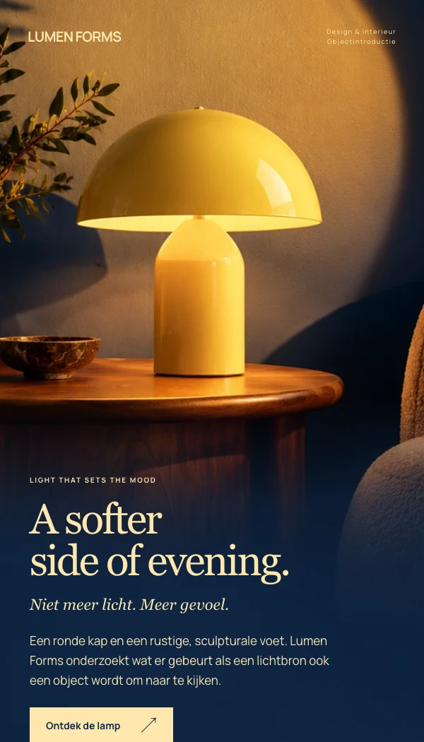 E-maildesignconcept LUMEN FORMS: Objectintroductie