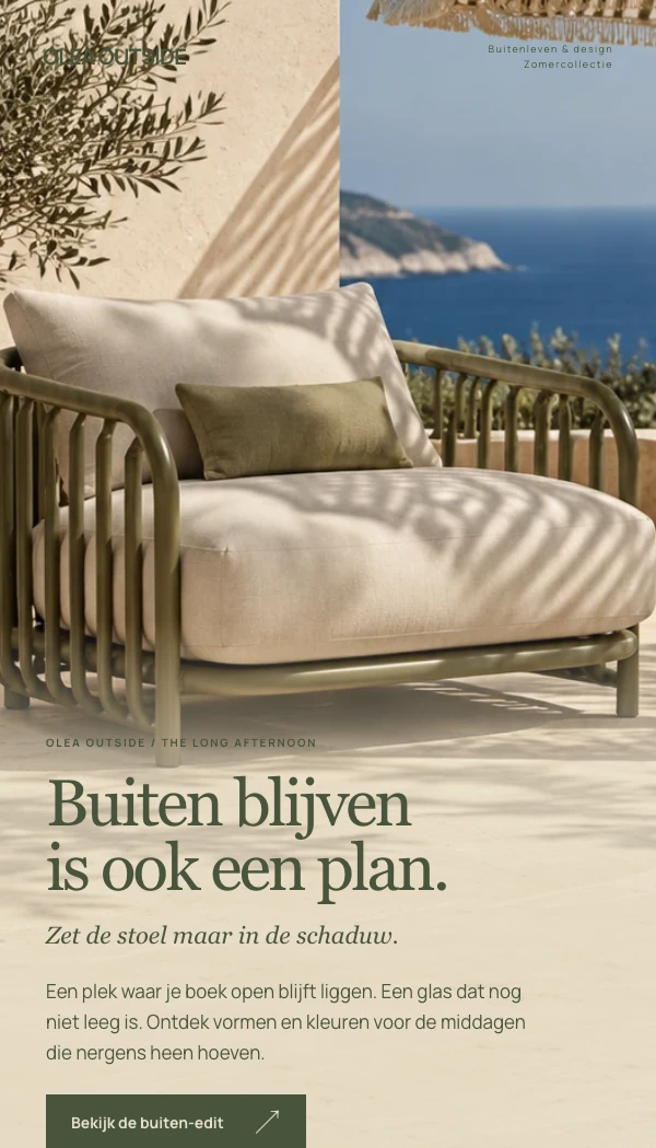 E-maildesignconcept OLEA OUTSIDE: Zomercollectie
