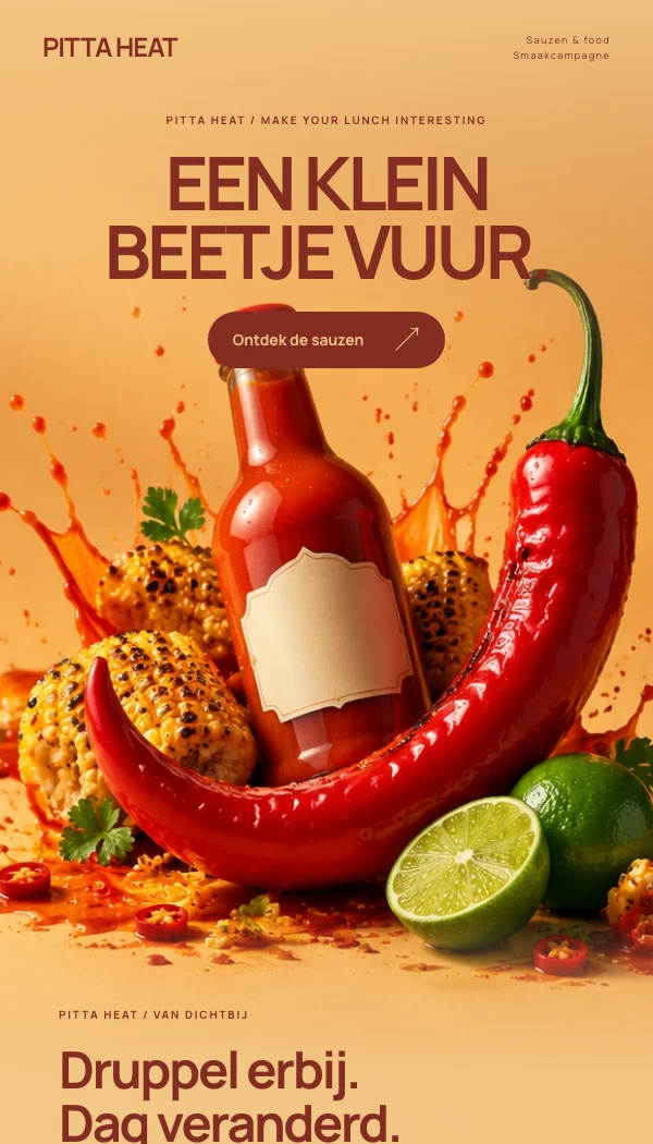 E-maildesignconcept PITTA HEAT: Smaakcampagne