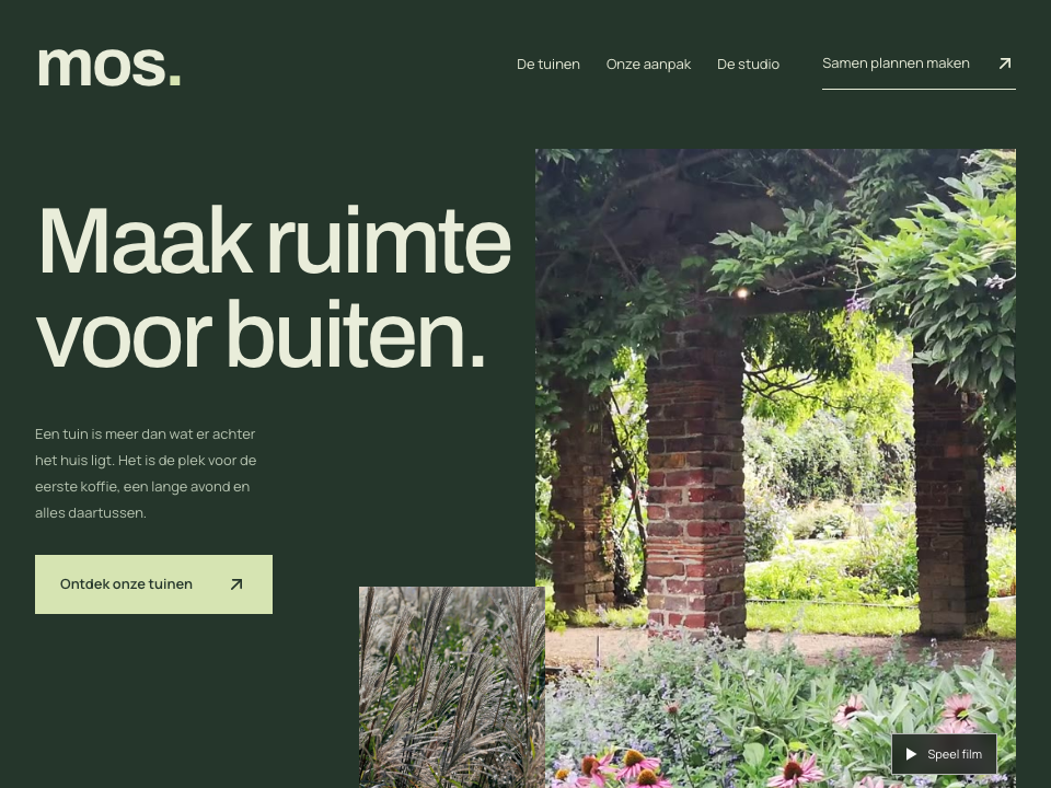 Websiteontwerp voor MOS
